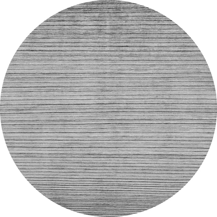 Round Machine Washable Abstract Gray Modern Rug, wshabs92gry