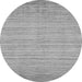 Round Machine Washable Abstract Gray Modern Rug, wshabs92gry