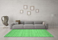 Machine Washable Abstract Emerald Green Modern Rug, wshabs92emgrn