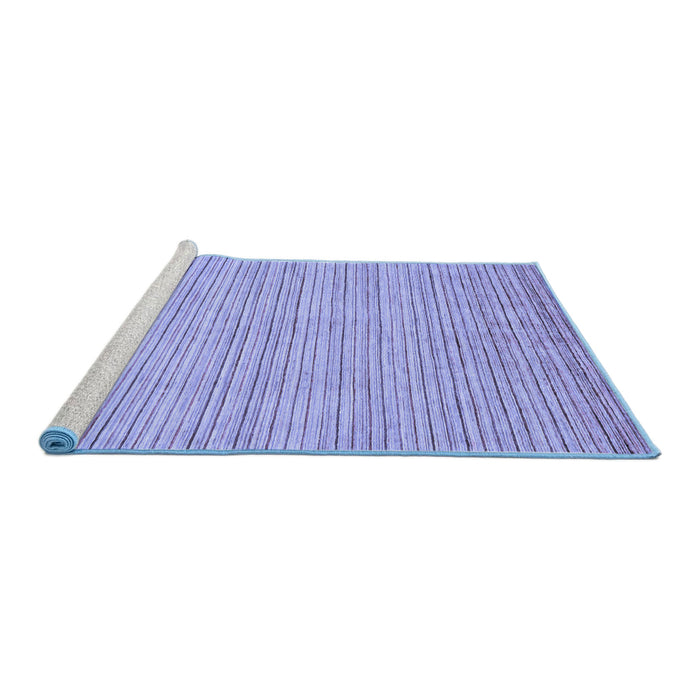 Sideview of Machine Washable Abstract Blue Modern Rug, wshabs92blu