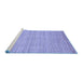 Sideview of Machine Washable Abstract Blue Modern Rug, wshabs92blu