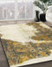 Machine Washable Abstract Vanilla Gold Rug in a Family Room, wshabs930