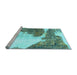 Sideview of Machine Washable Abstract Light Blue Modern Rug, wshabs930lblu