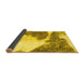 Sideview of Abstract Yellow Modern Rug, abs930yw