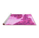 Sideview of Machine Washable Abstract Pink Modern Rug, wshabs930pnk