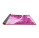 Sideview of Abstract Pink Modern Rug, abs930pnk