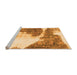 Sideview of Machine Washable Abstract Orange Modern Area Rugs, wshabs930org