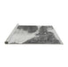 Sideview of Machine Washable Abstract Gray Modern Rug, wshabs930gry