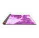 Sideview of Abstract Purple Modern Rug, abs930pur