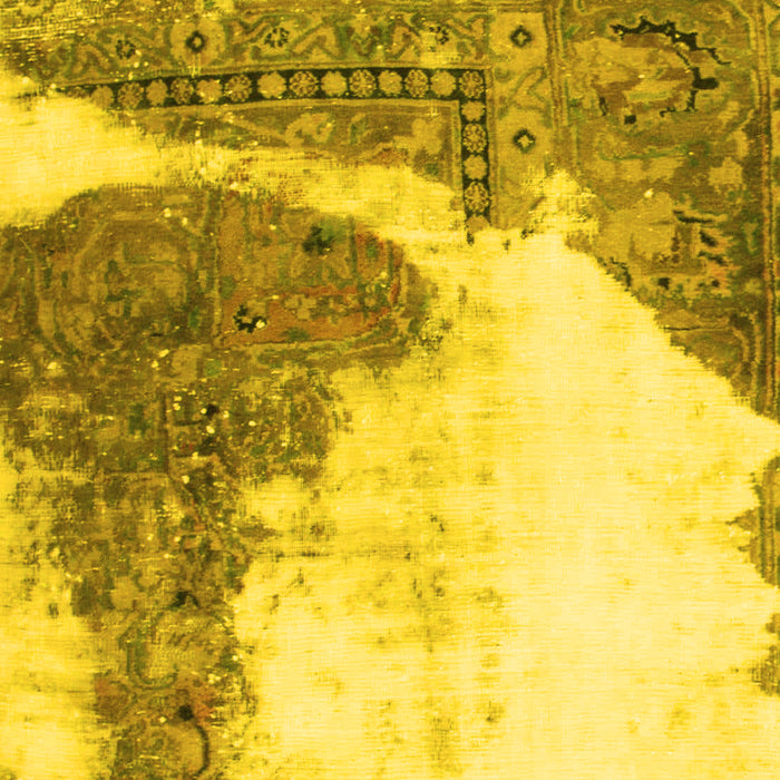 Abstract Yellow Modern Rug, abs930yw