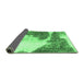 Sideview of Abstract Emerald Green Modern Rug, abs930emgrn