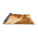 Sideview of Abstract Orange Modern Rug, abs930org