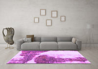 Machine Washable Abstract Purple Modern Rug, wshabs930pur