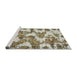 Sideview of Machine Washable Abstract Brown Rug, wshabs931