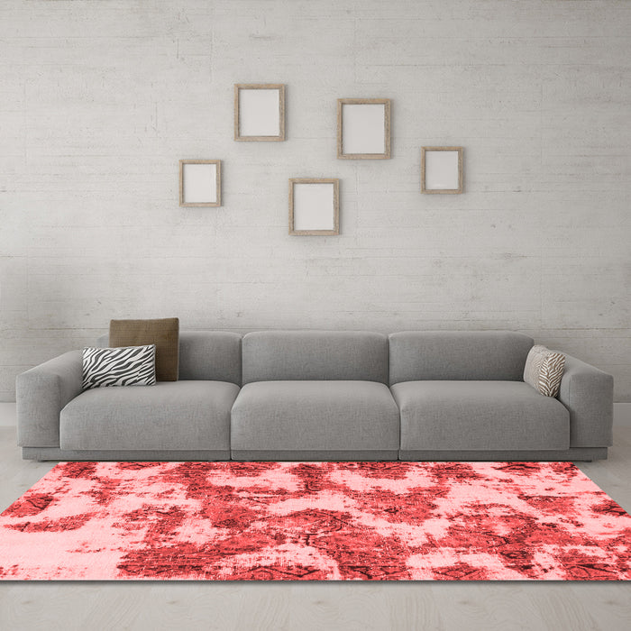 Modern Red Washable Rugs