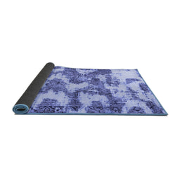 Sideview of Abstract Blue Modern Rug, abs931blu