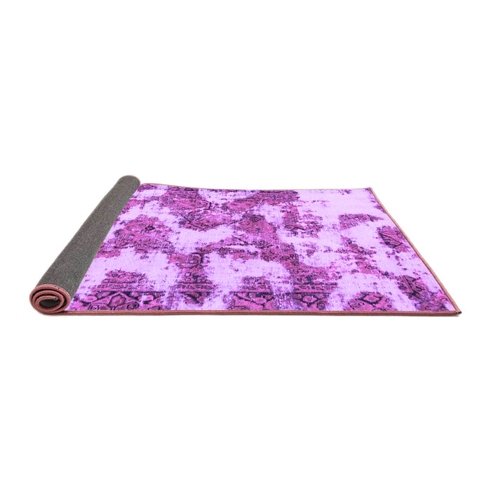 Sideview of Abstract Purple Modern Rug, abs931pur