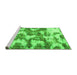 Sideview of Machine Washable Abstract Green Modern Area Rugs, wshabs931grn