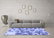 Machine Washable Abstract Blue Modern Rug in a Living Room, wshabs931blu