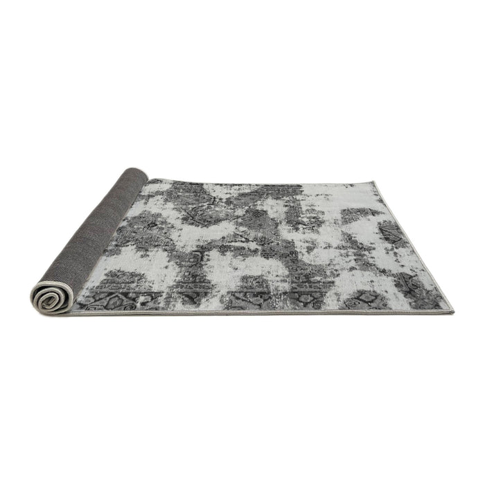 Sideview of Abstract Gray Modern Rug, abs931gry