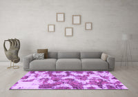 Machine Washable Abstract Purple Modern Rug, wshabs931pur