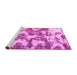 Sideview of Machine Washable Abstract Pink Modern Rug, wshabs931pnk