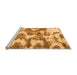 Sideview of Machine Washable Abstract Orange Modern Area Rugs, wshabs931org