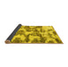 Sideview of Abstract Yellow Modern Rug, abs931yw