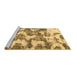 Sideview of Machine Washable Abstract Brown Modern Rug, wshabs931brn