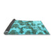 Sideview of Abstract Light Blue Modern Rug, abs931lblu