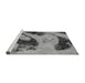 Sideview of Machine Washable Abstract Gray Modern Rug, wshabs932gry