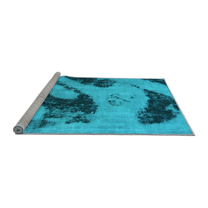 Sideview of Machine Washable Abstract Light Blue Modern Rug, wshabs932lblu