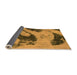 Sideview of Abstract Orange Modern Rug, abs932org