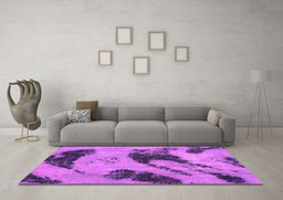 Machine Washable Abstract Pink Modern Rug in a Living Room, wshabs932pnk