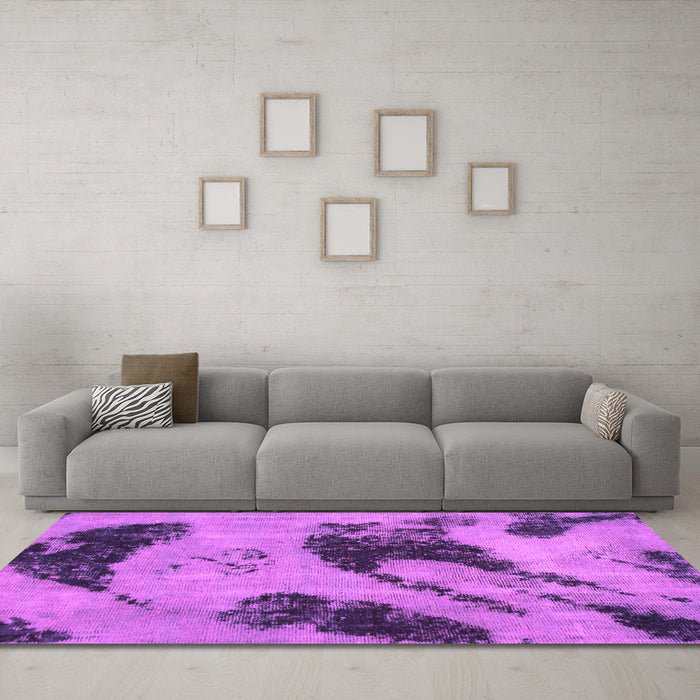 Machine Washable Abstract Pink Modern Rug in a Living Room, wshabs932pnk