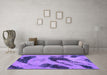 Machine Washable Abstract Purple Modern Area Rugs in a Living Room, wshabs932pur