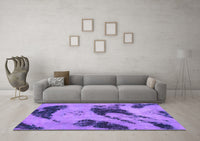 Machine Washable Abstract Purple Modern Rug, wshabs932pur