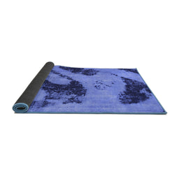 Sideview of Abstract Blue Modern Rug, abs932blu