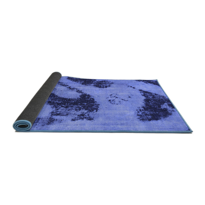 Sideview of Abstract Blue Modern Rug, abs932blu