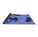 Sideview of Abstract Blue Modern Rug, abs932blu