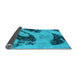 Sideview of Abstract Light Blue Modern Rug, abs932lblu