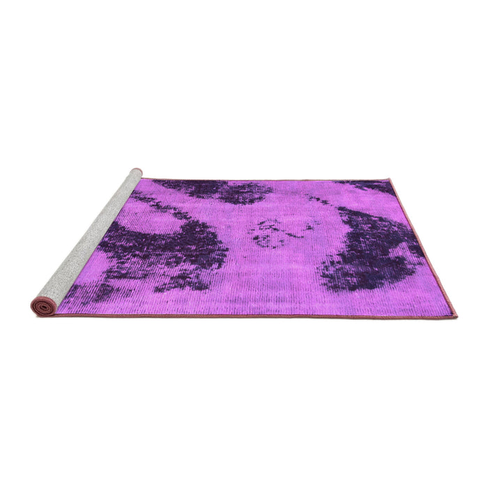 Sideview of Machine Washable Abstract Pink Modern Rug, wshabs932pnk