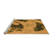 Sideview of Machine Washable Abstract Orange Modern Area Rugs, wshabs932org