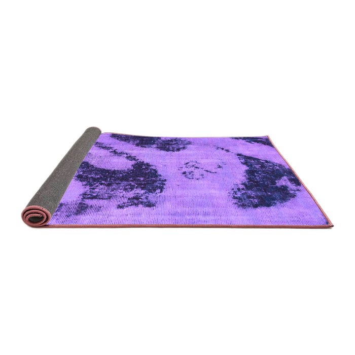 Sideview of Abstract Purple Modern Rug, abs932pur