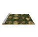 Sideview of Machine Washable Abstract Brown Modern Rug, wshabs933brn