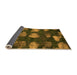 Sideview of Abstract Orange Modern Rug, abs933org