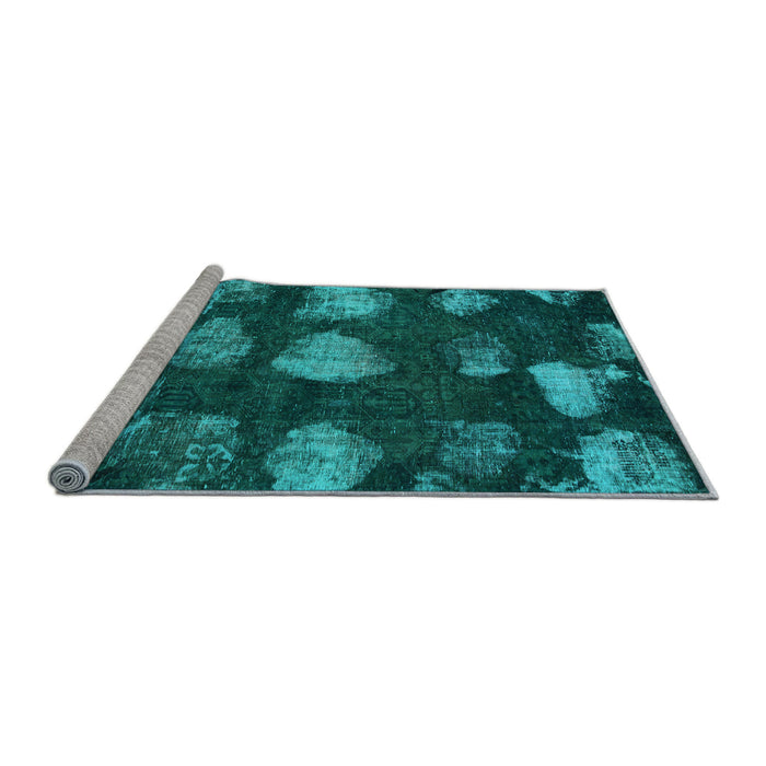 Sideview of Machine Washable Abstract Light Blue Modern Rug, wshabs933lblu
