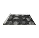 Sideview of Machine Washable Abstract Gray Modern Rug, wshabs933gry