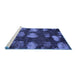 Sideview of Machine Washable Abstract Blue Modern Rug, wshabs933blu