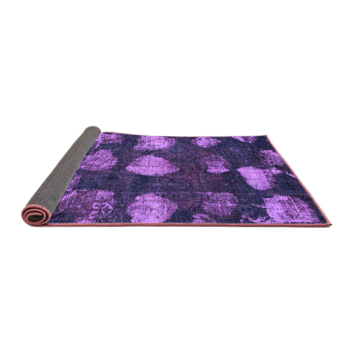 Sideview of Abstract Purple Modern Rug, abs933pur